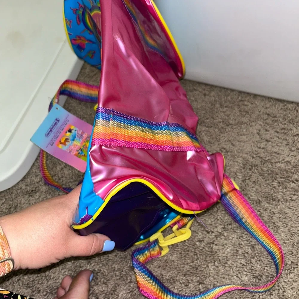 NWT Vintage Unused Condition Lisa Frank Rainbow Chaser Pink Cat Duffel Bag - Picture 12 of 13